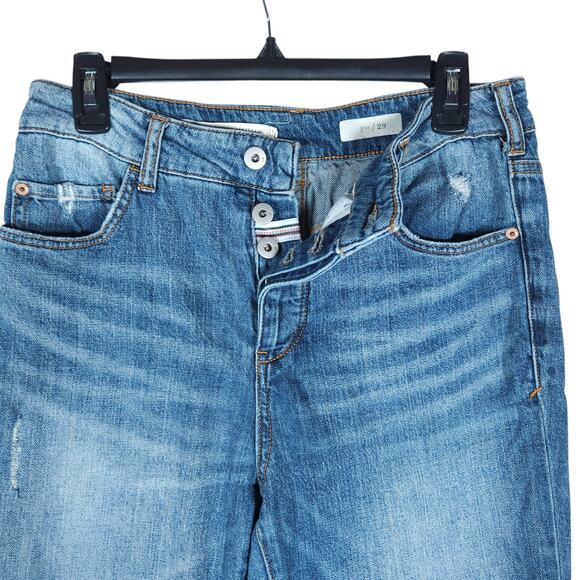 Pilcro Womens Bootcut Jeans 29 Medium Wash Boho Chic Casual Soft Girl Streetwear - Picture 4 of 13